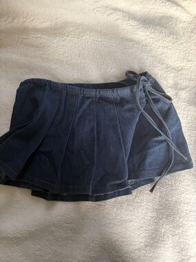Windsor Dark Denim Mini Skirt with Inner Lining